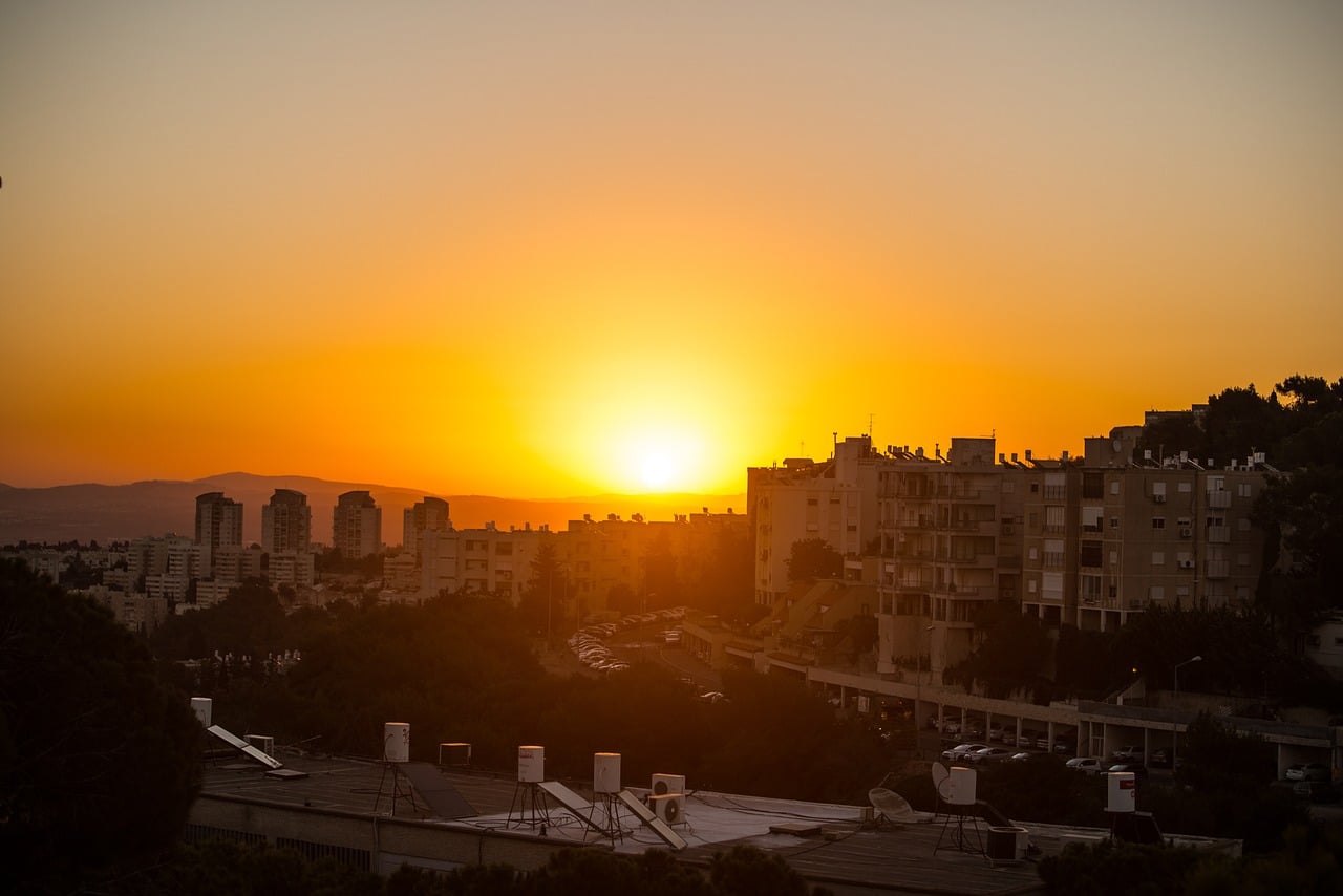 שקיעה בחיפה